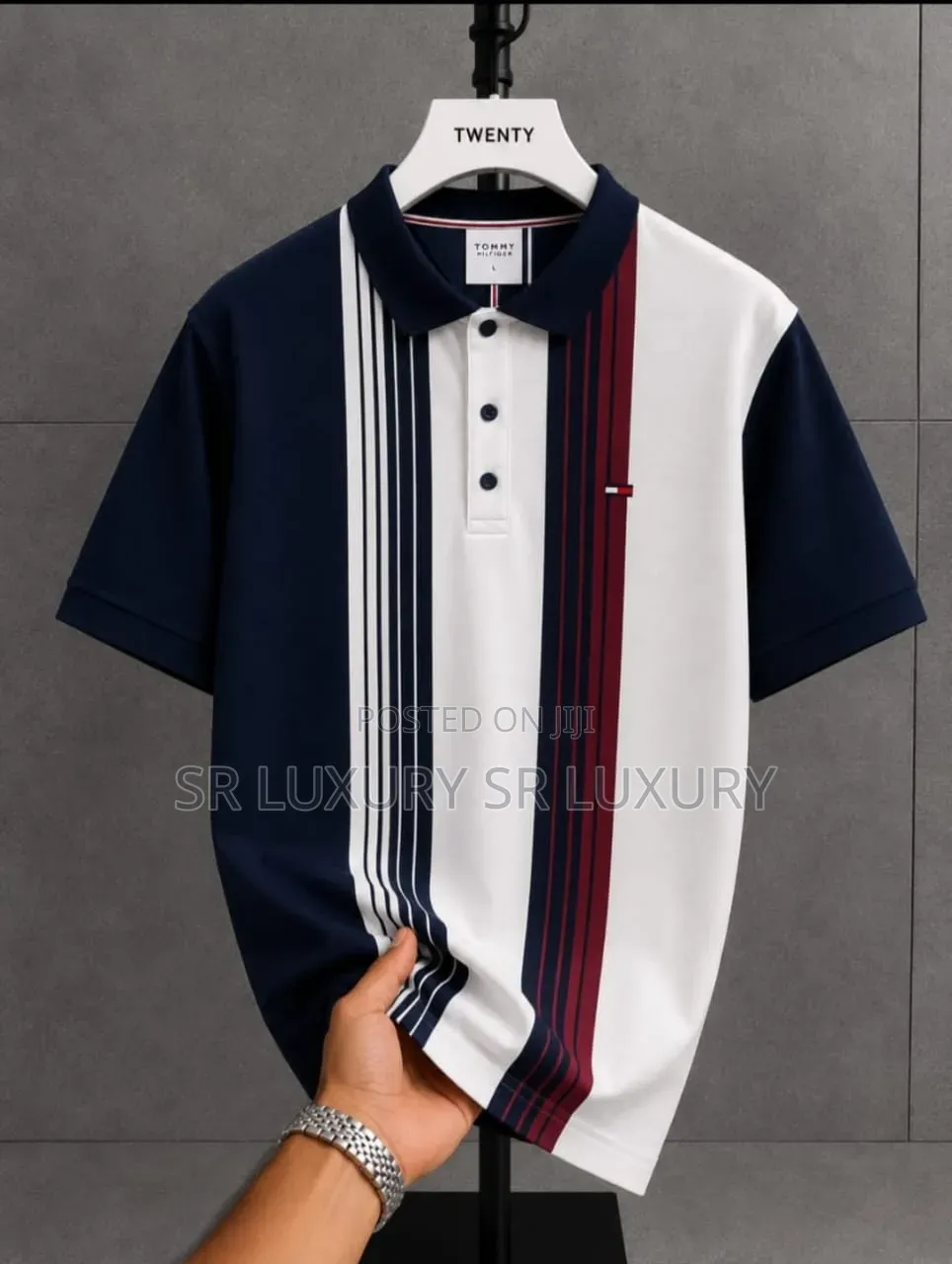 Premium Men’s Striped Short Sleeve Polo Shirt – Multiple Colors