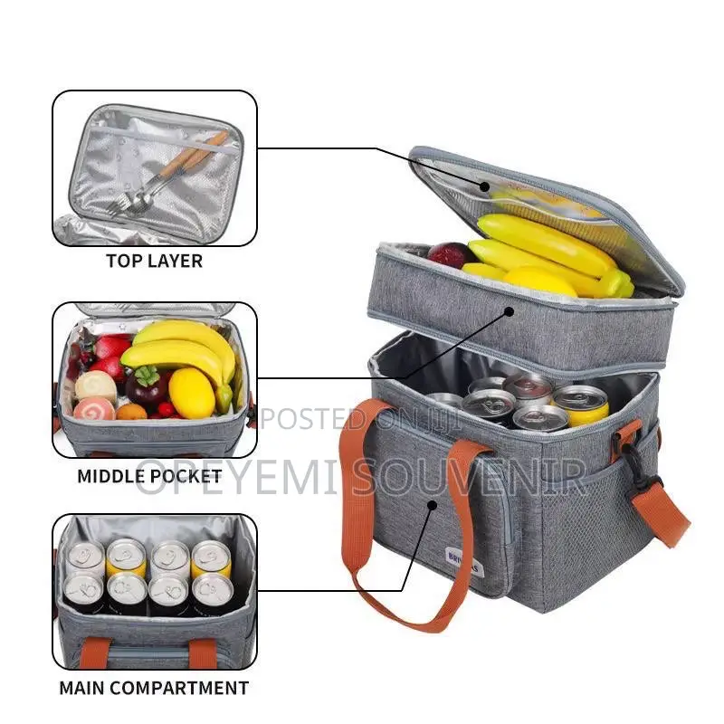 2 Layer Insulated Lunch Bag