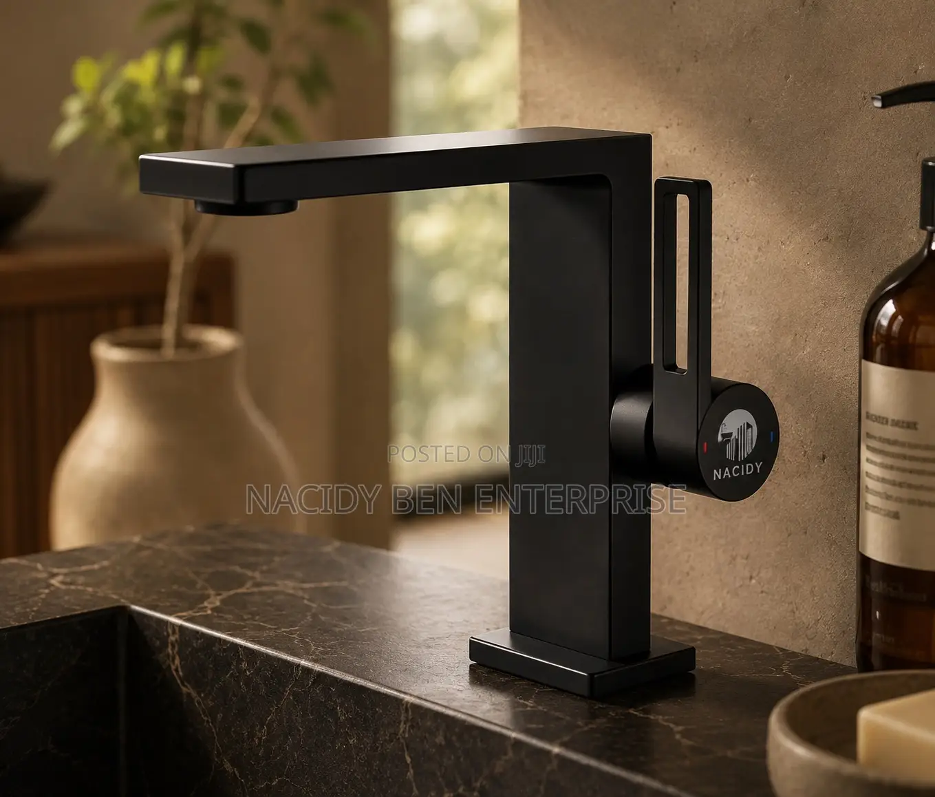 7- Shaped Mixer Black Tap