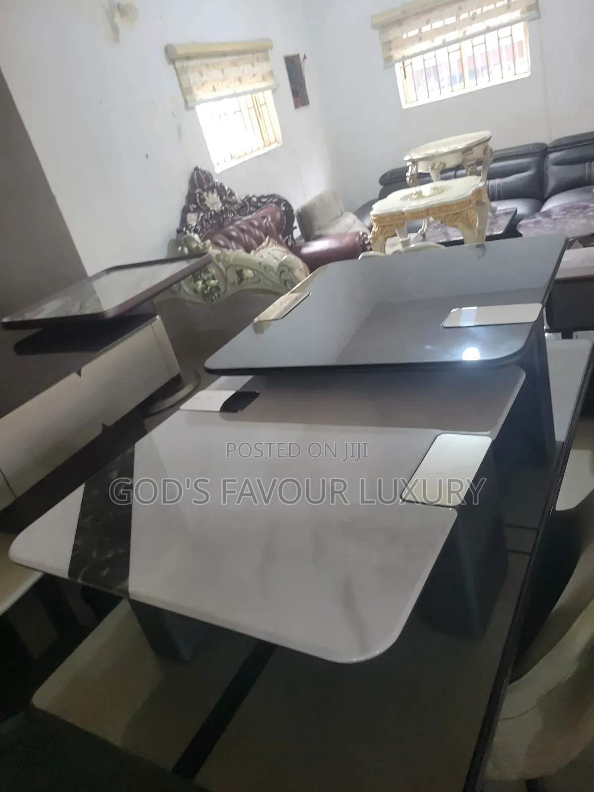 Marble Center Table and Side Stool