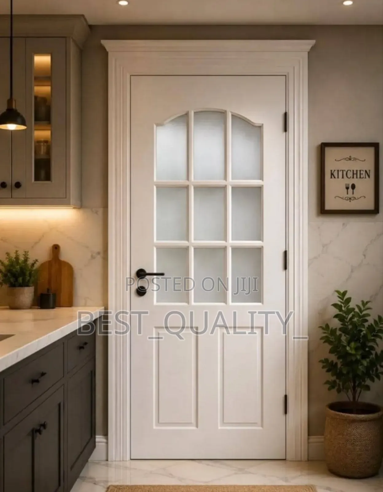 Hardwood Glass Wooden Door