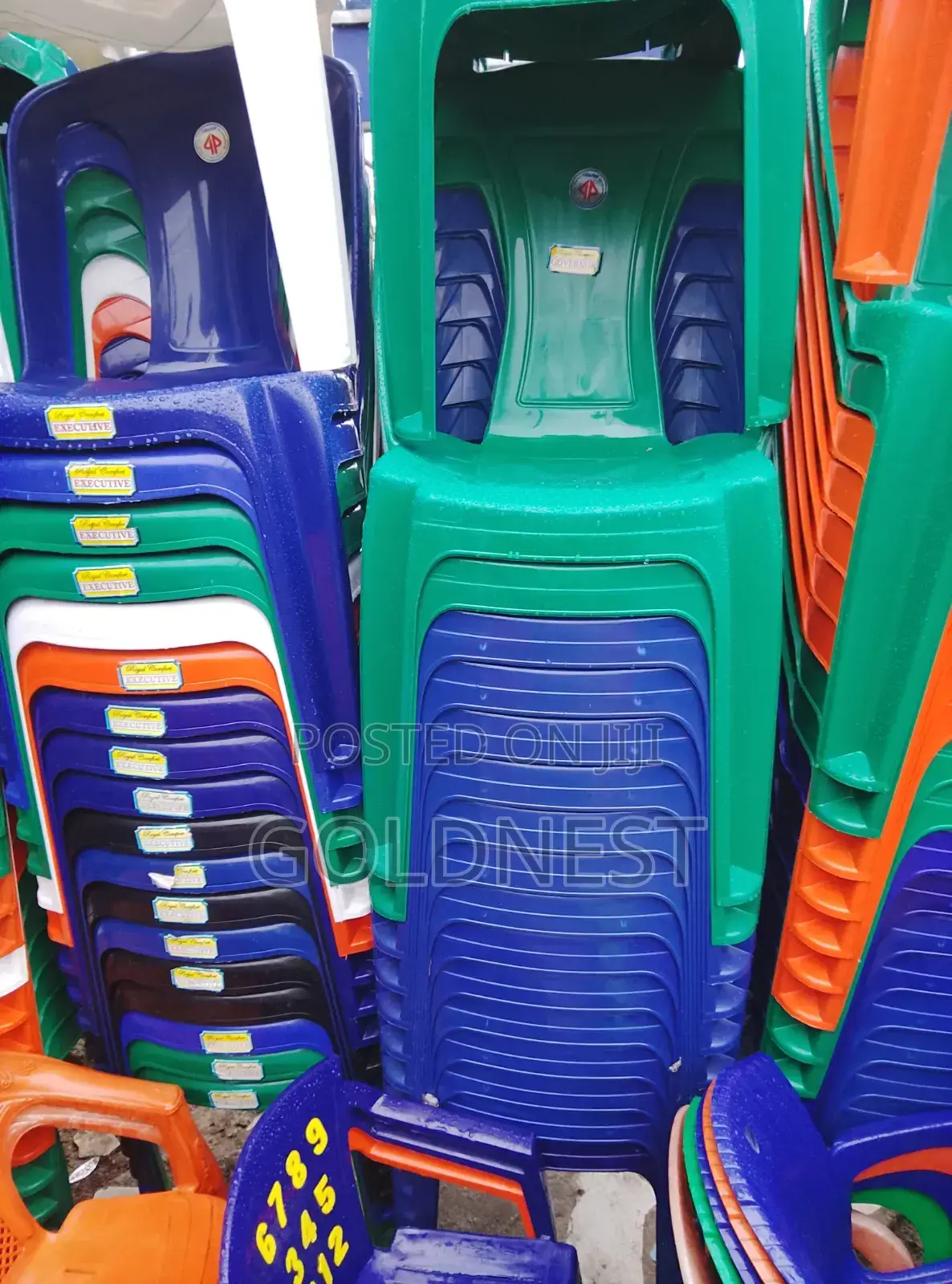 Molded Plastic Armless Monobloc Chairs