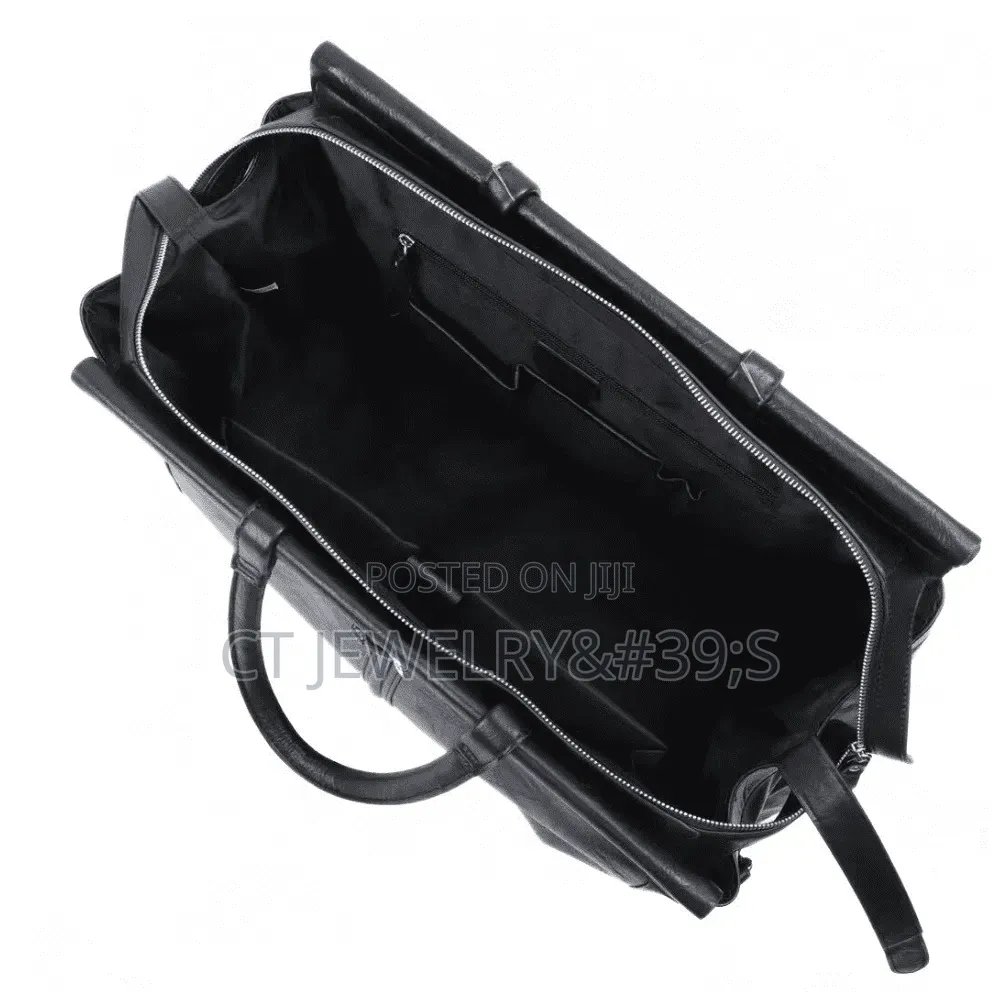 High Quality Travel Duffel Bag (Black/Brown) Secured by Buckle Strap