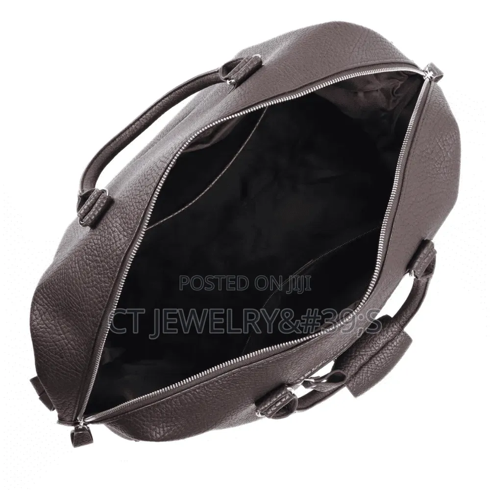High Quality Travel Duffel Bag (Black/Brown) Secured by Buckle Strap