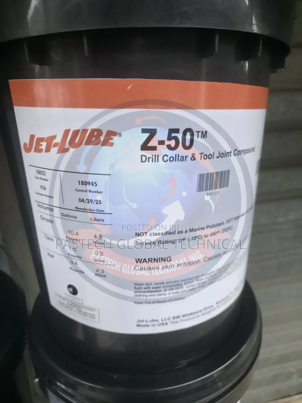 Jet-Lube Z-50 Drill Collar Tool Joint Compound || 18kg