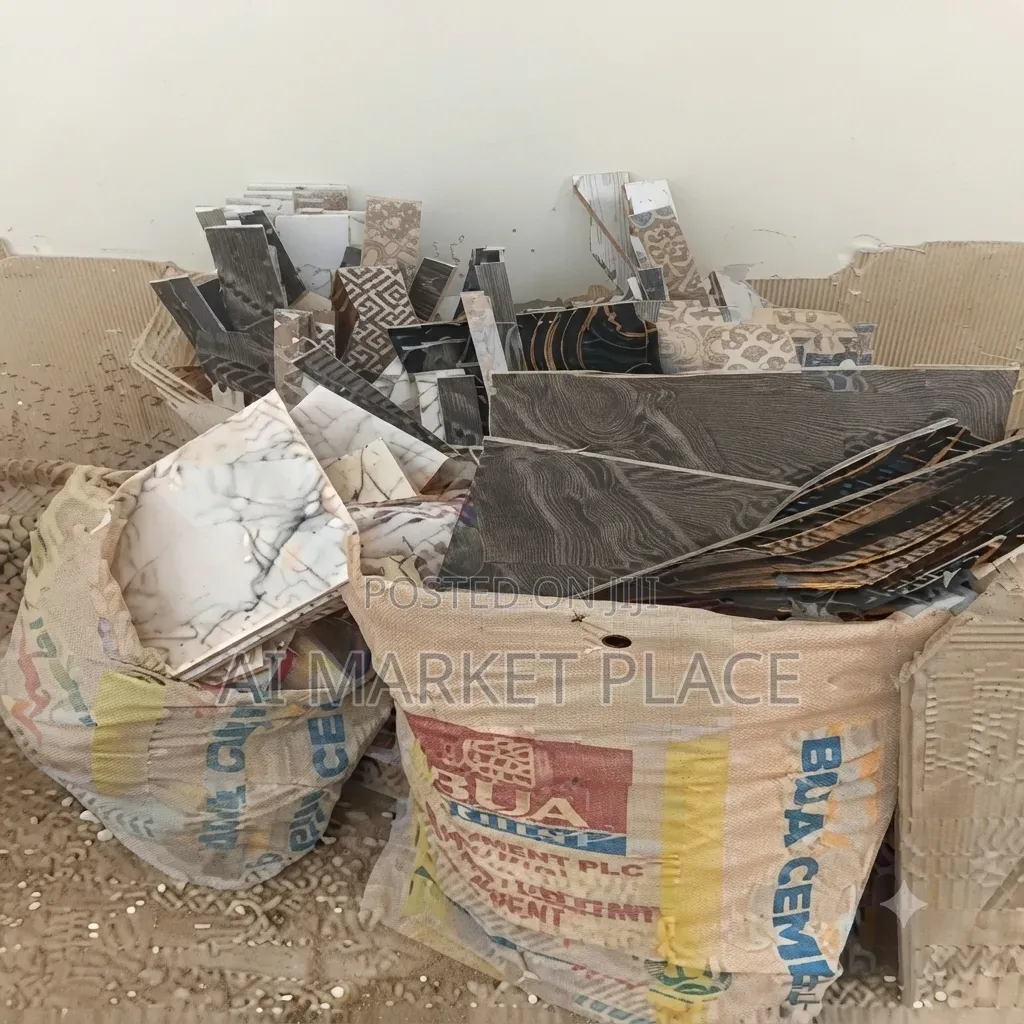A Pile of Broken Ceramic Tiles,