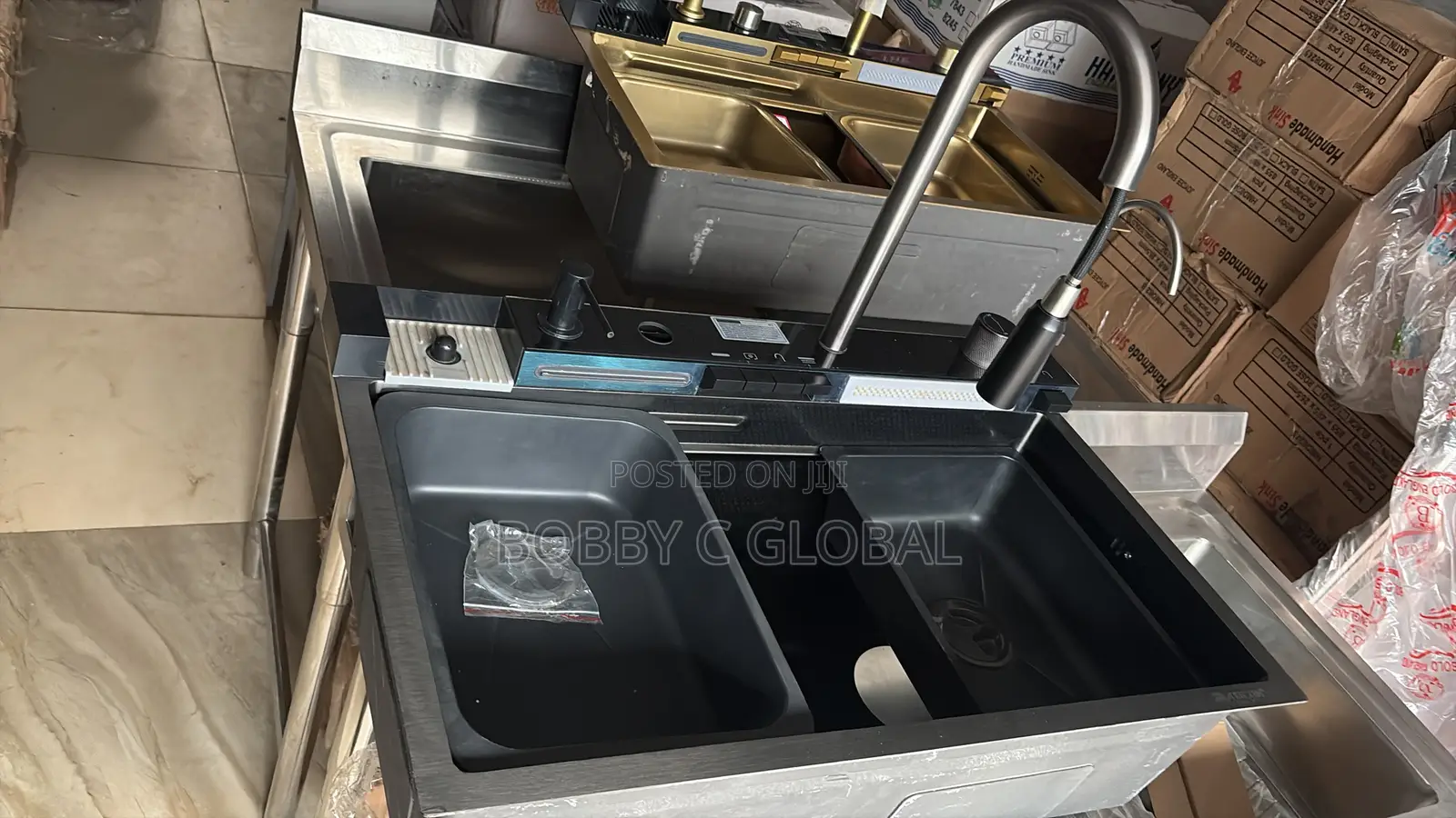 Black Piano Sink