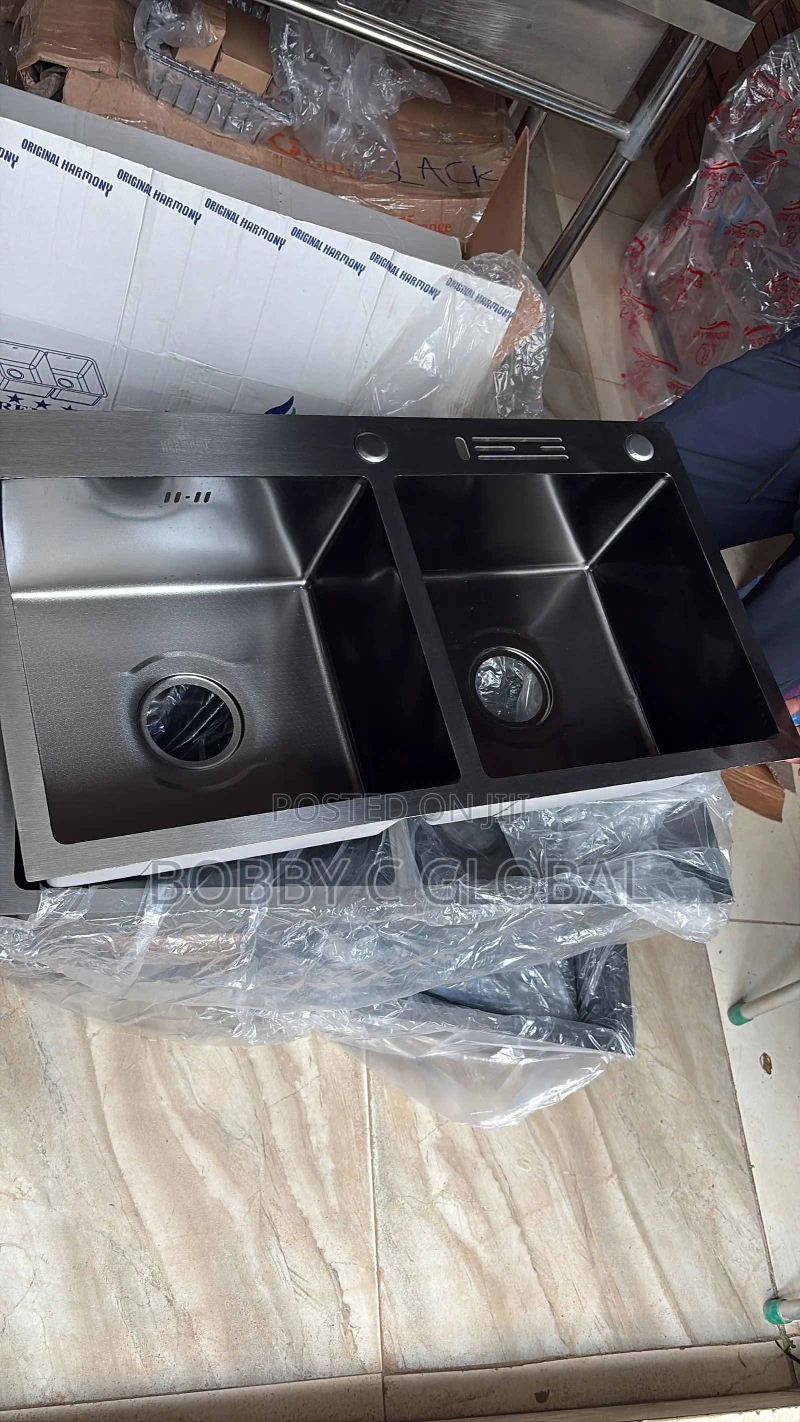 Black Double Bowl Kitchen Sink