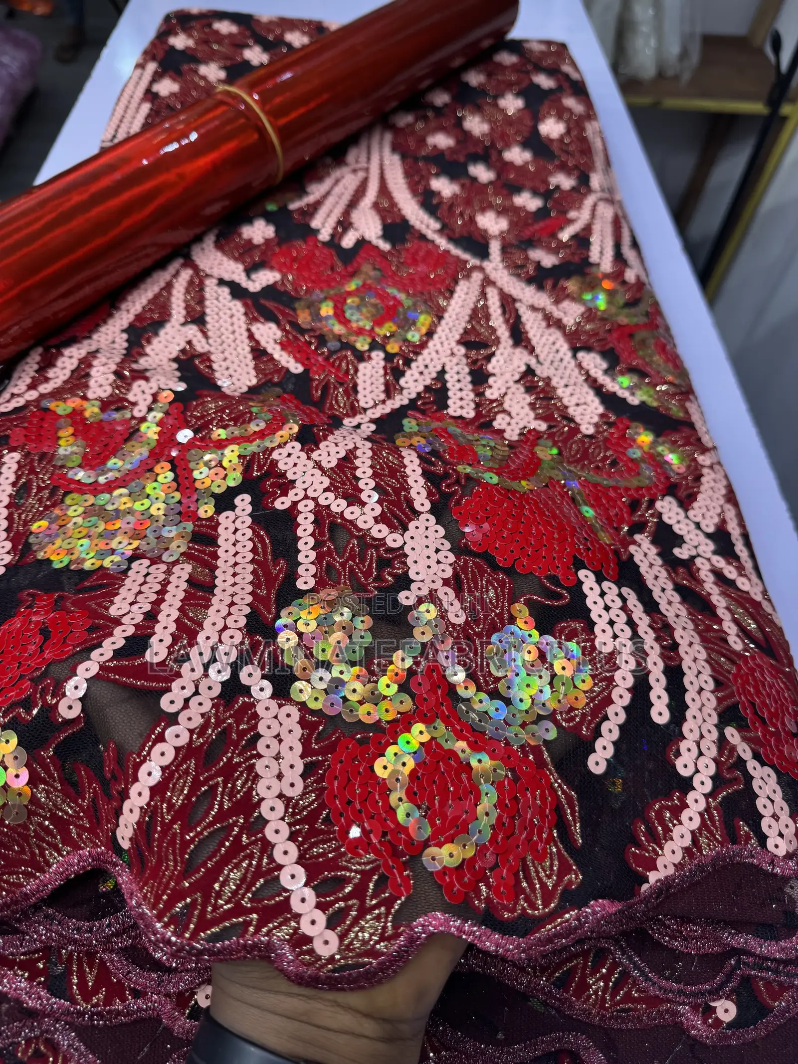 Turkey Flocked Lace