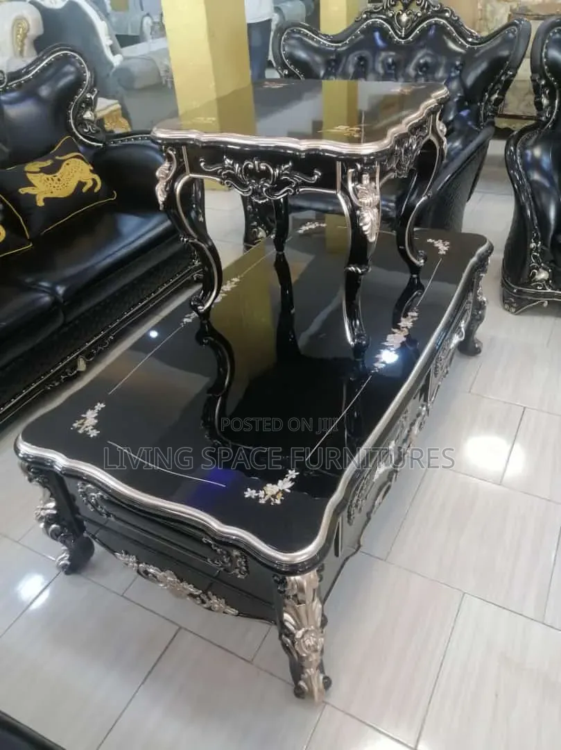 Luxury Wooden Center Table With 2 Side Stools