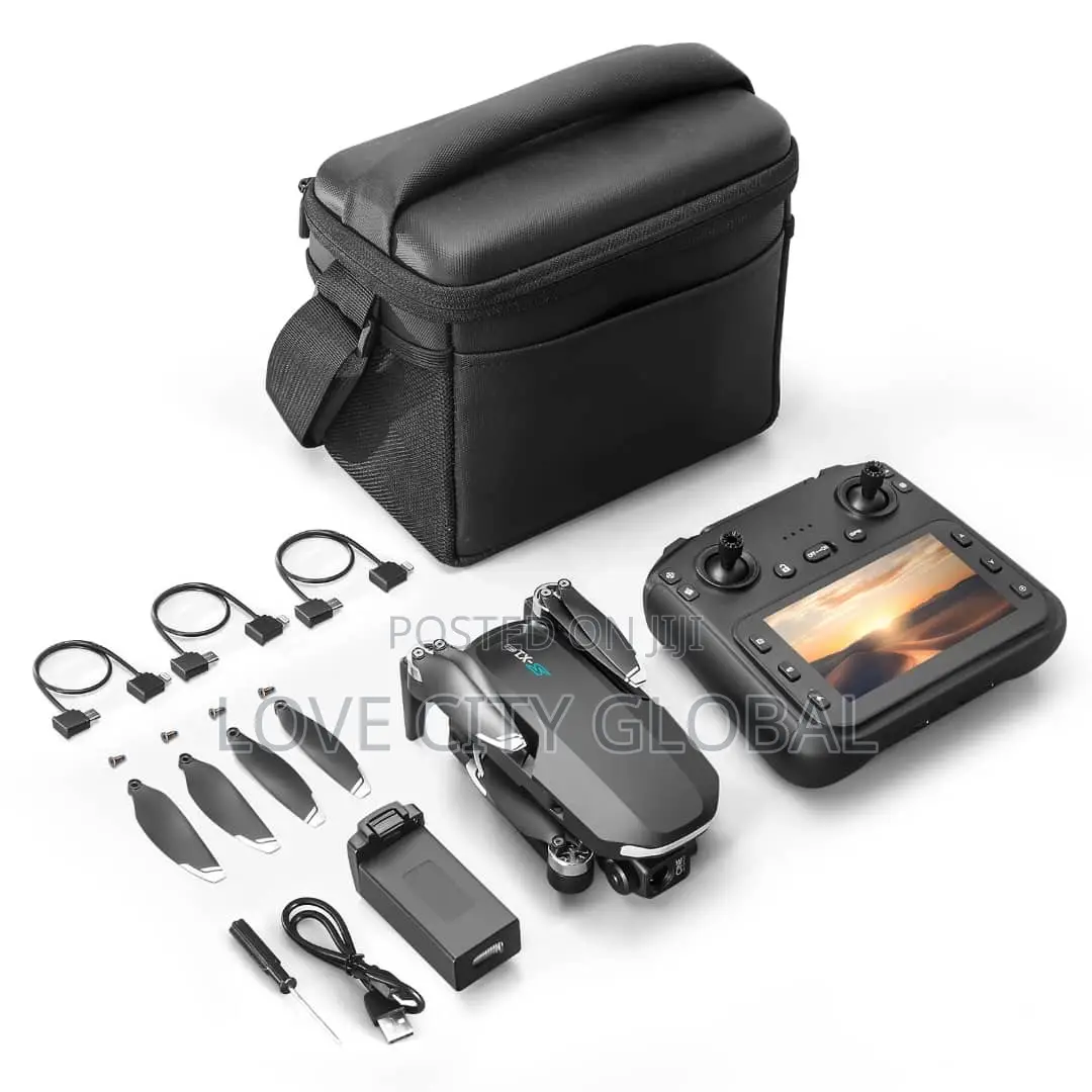 S-X1 ONE HD GPS Drone 3-Axis Gimbal Screen Display Remote 2Battery
