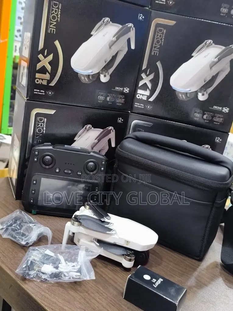 S-X1 ONE HD GPS Drone 3-Axis Gimbal Screen Display Remote 2Battery