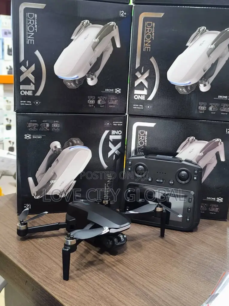 S-X1 ONE HD GPS Drone 3-Axis Gimbal Screen Display Remote 2Battery