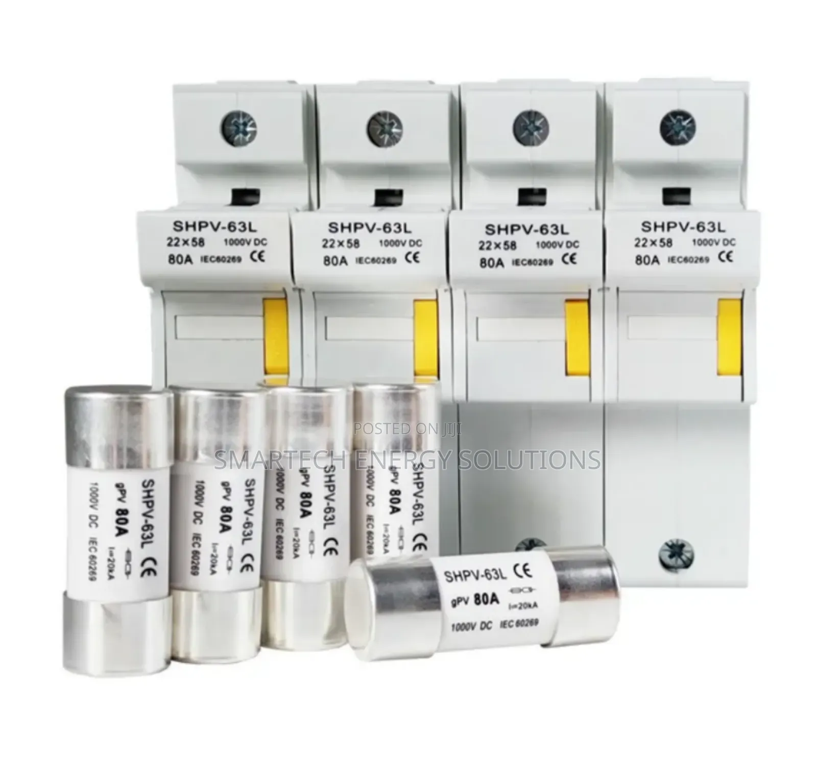 AC Fuse Holder Base 22*58mm 1p 1000v Household Appliances Protection