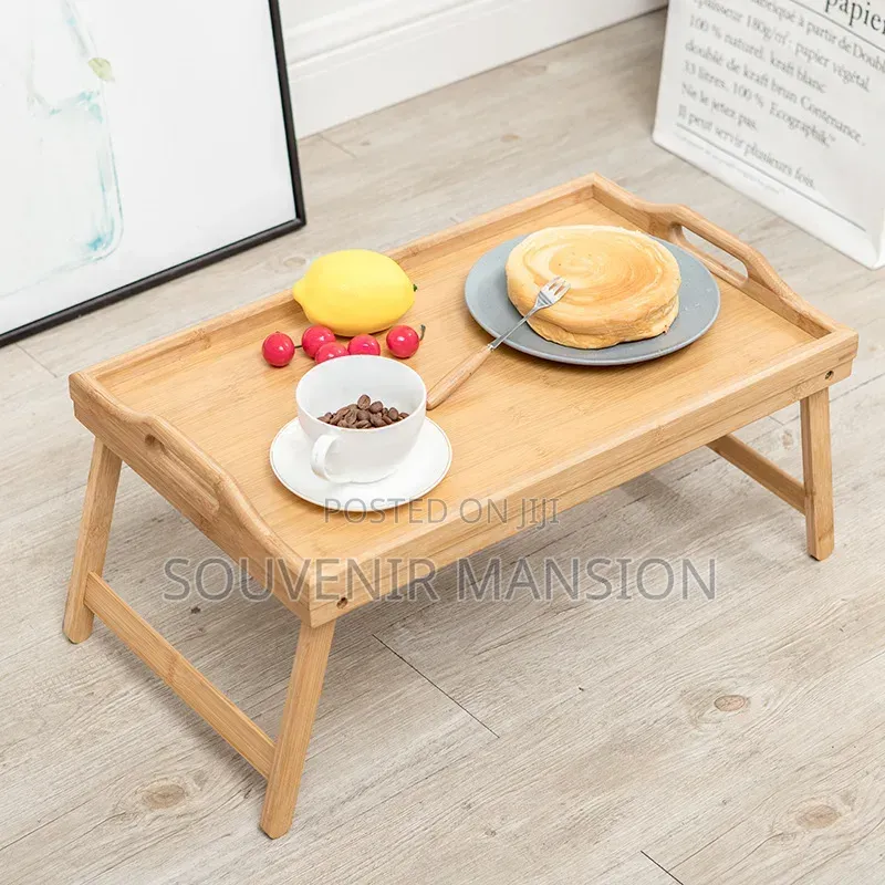 Foldable Bamboo Bed Laptop Table