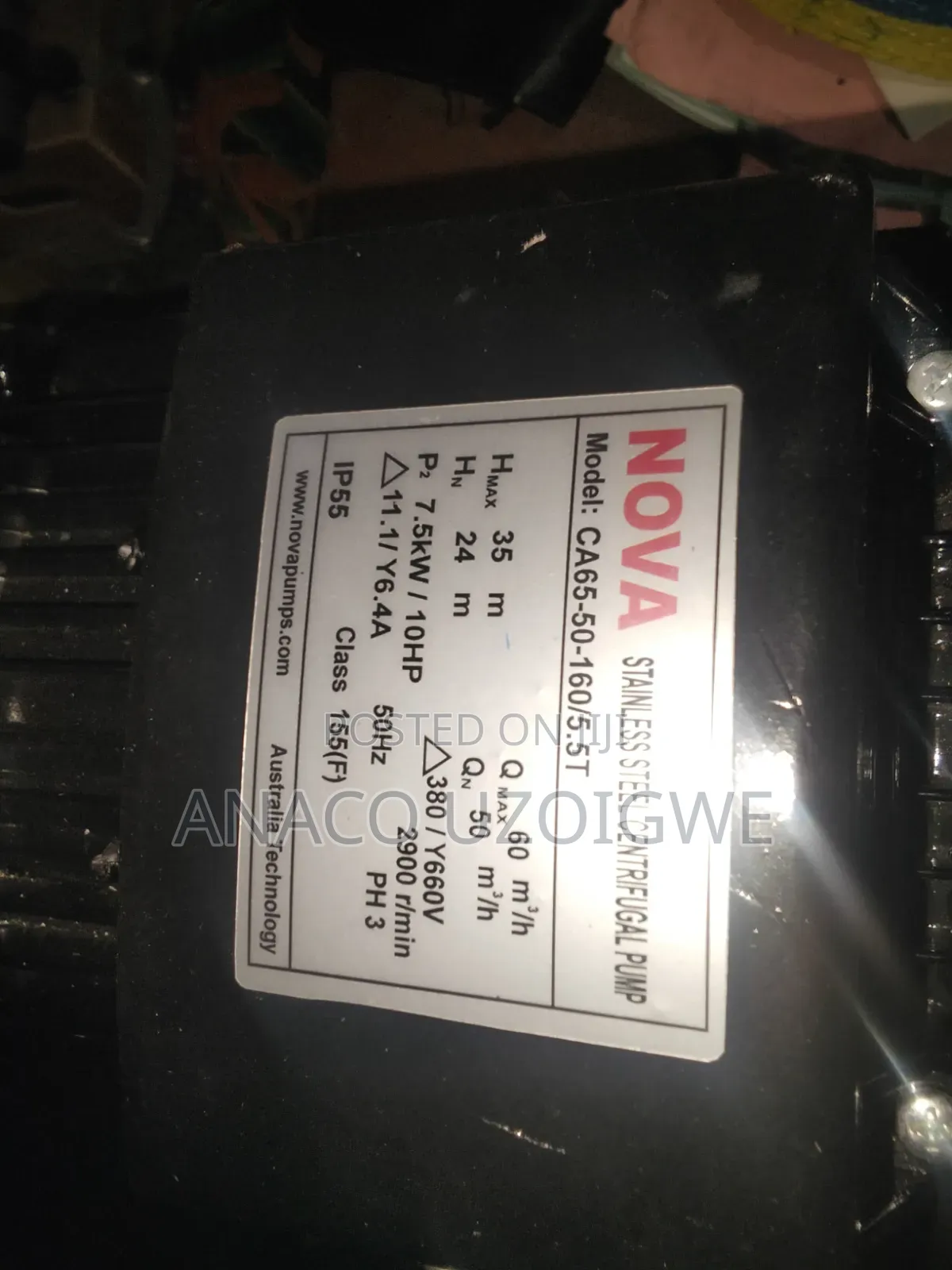 7,5 kW Nova Stainless Steel Pump