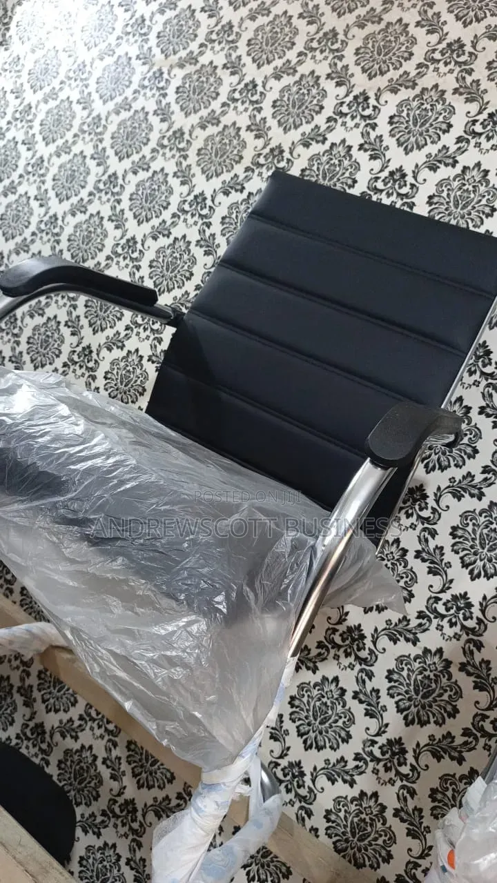C Leg Office Leather Visitors Chair