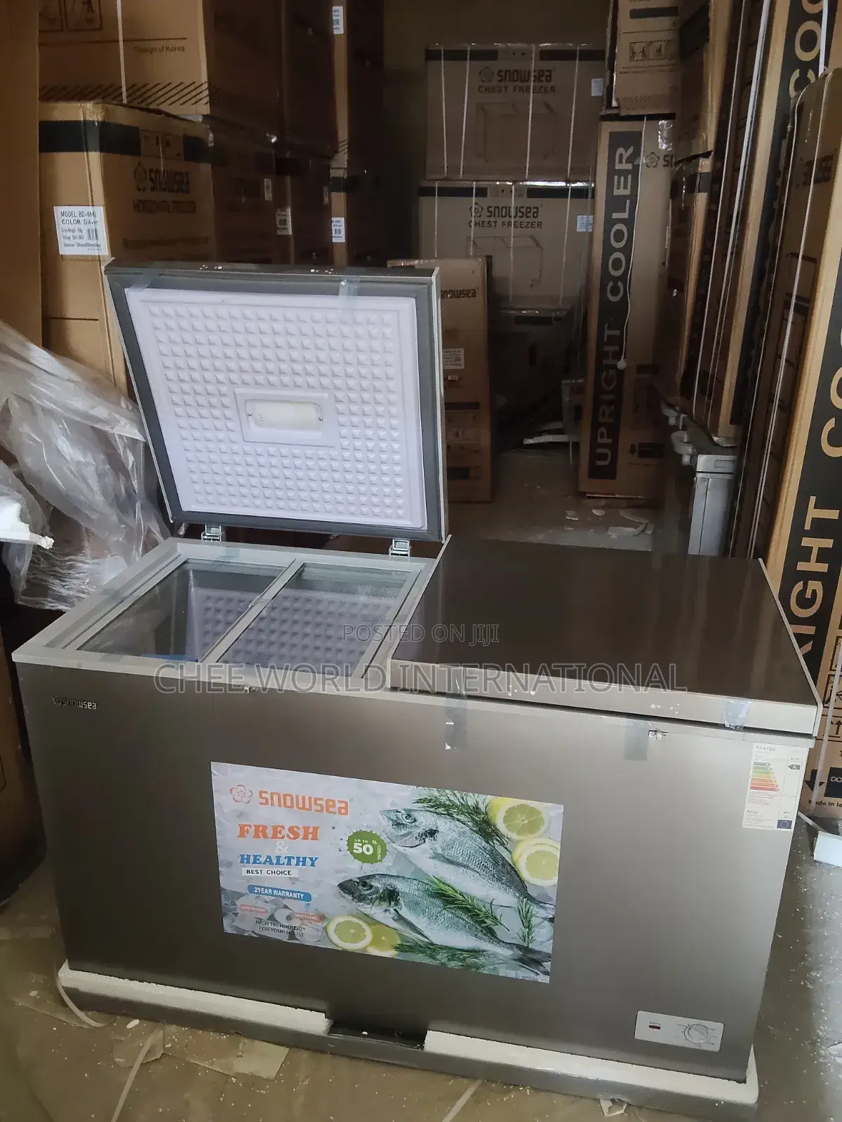 Snowsea BD-600 Double Door Chest Freezer (500L) Energy Saving
