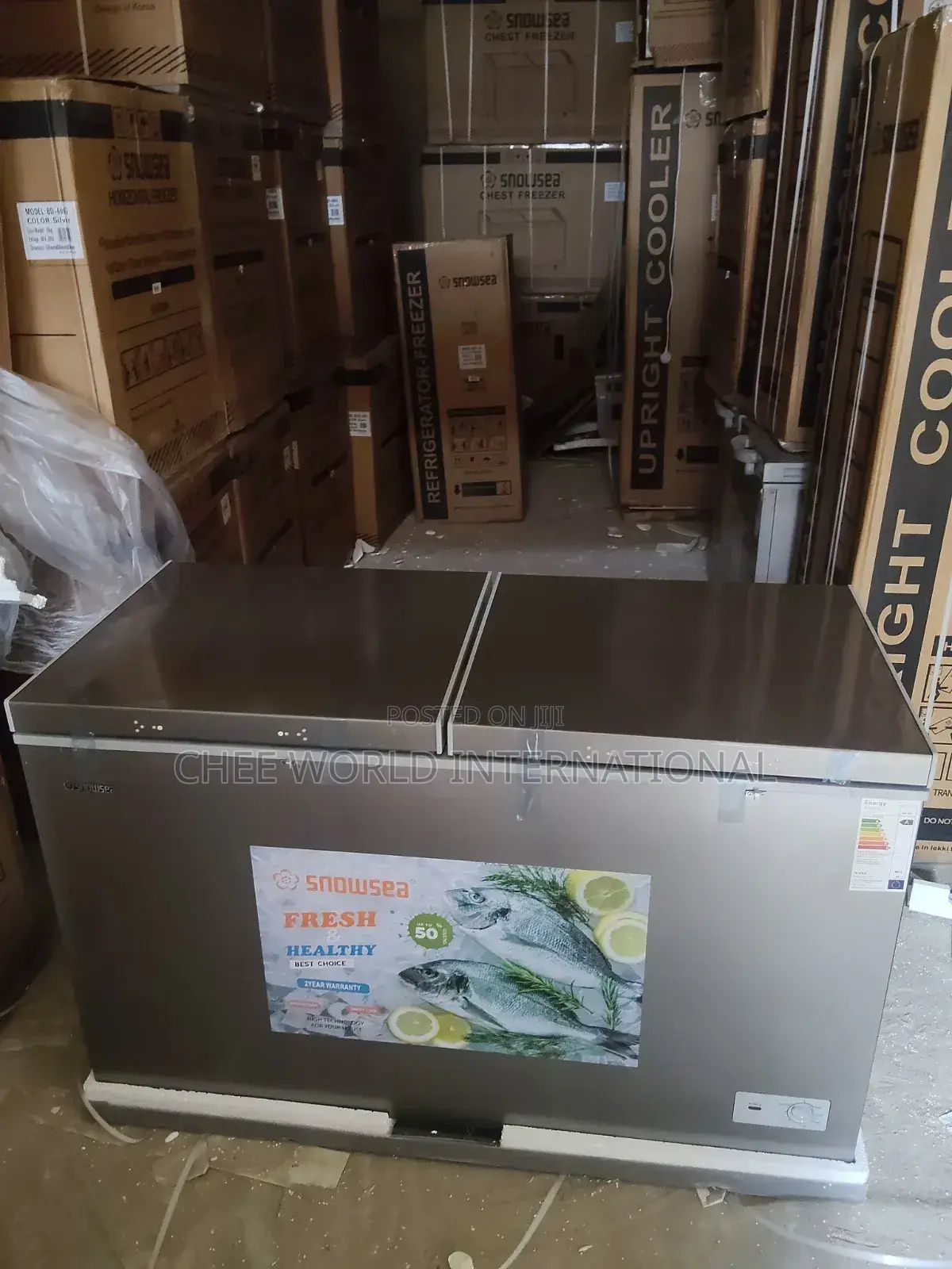 Snowsea BD-600 Double Door Chest Freezer (500L) Energy Saving