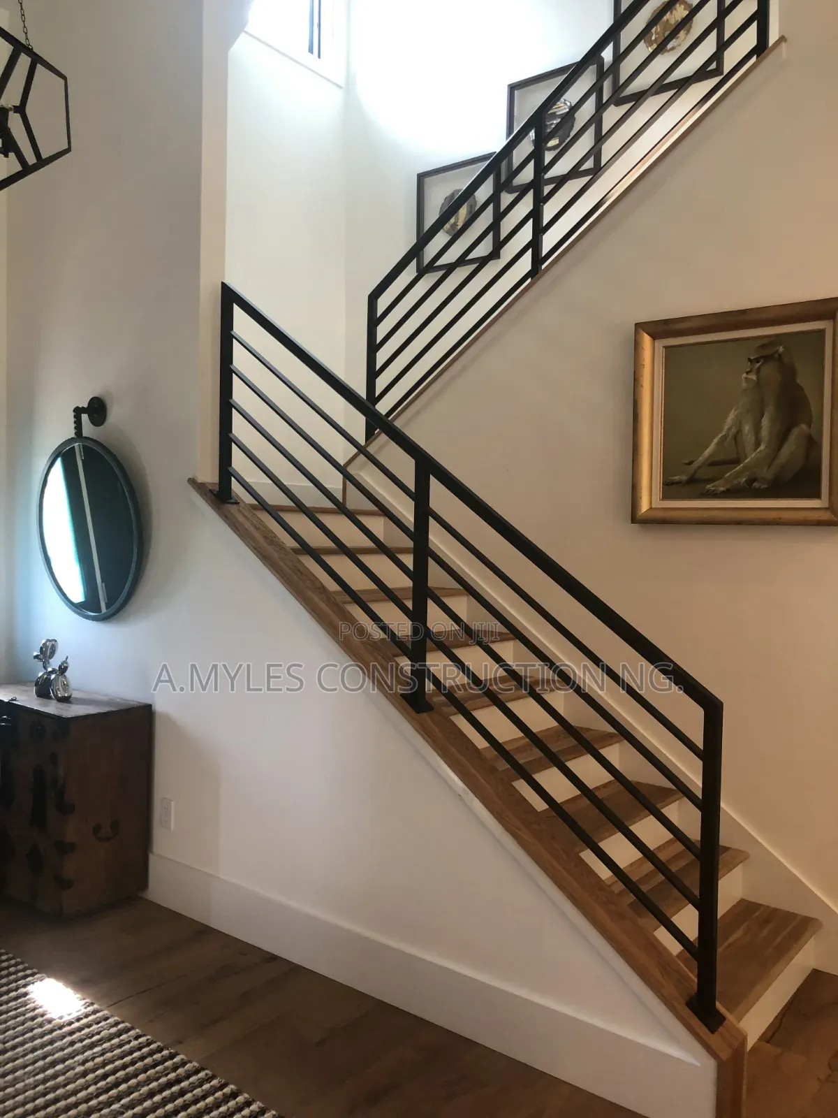 Iron Railings With Wooden Top