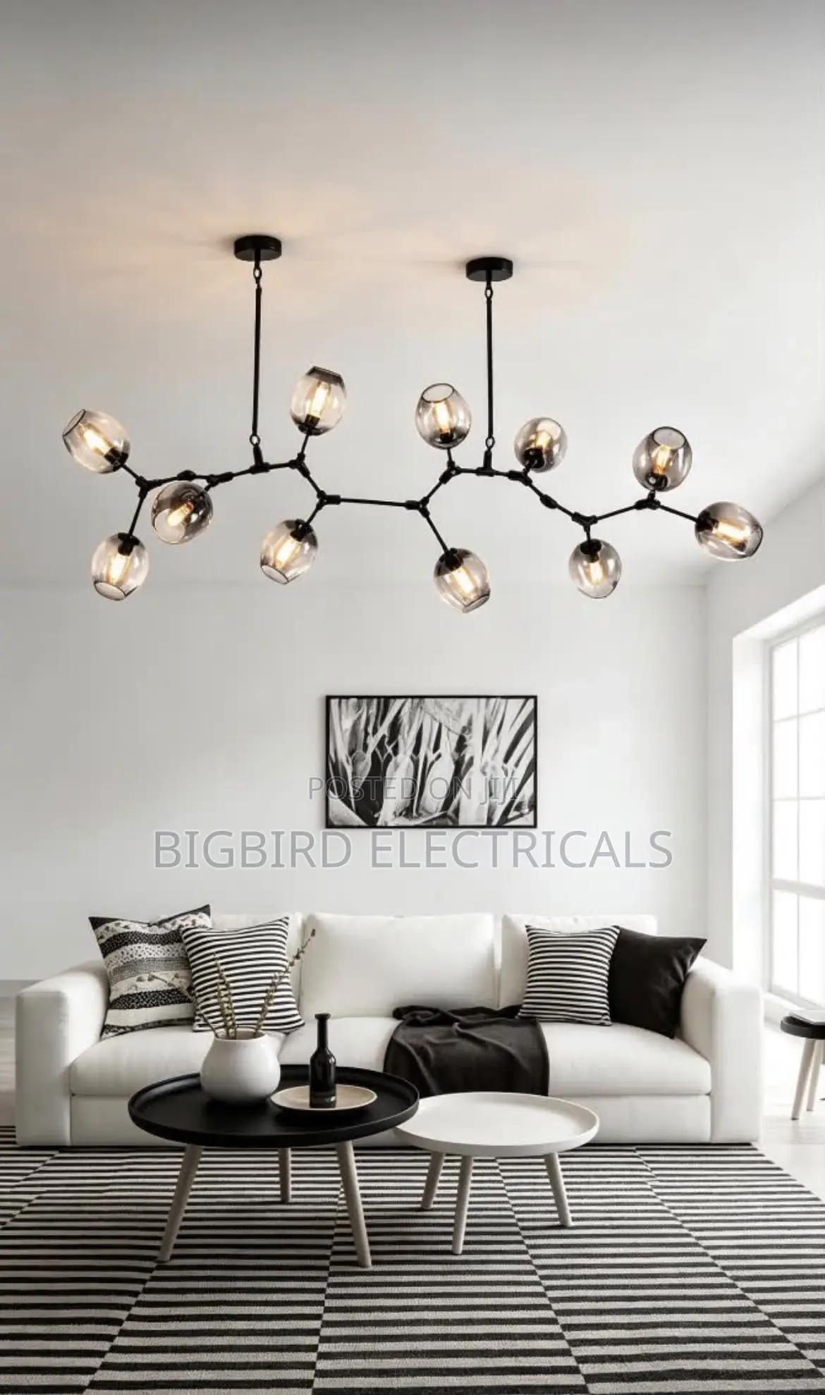 12 Light Modern Sputnik Chandelier Living Room Ceiling Light