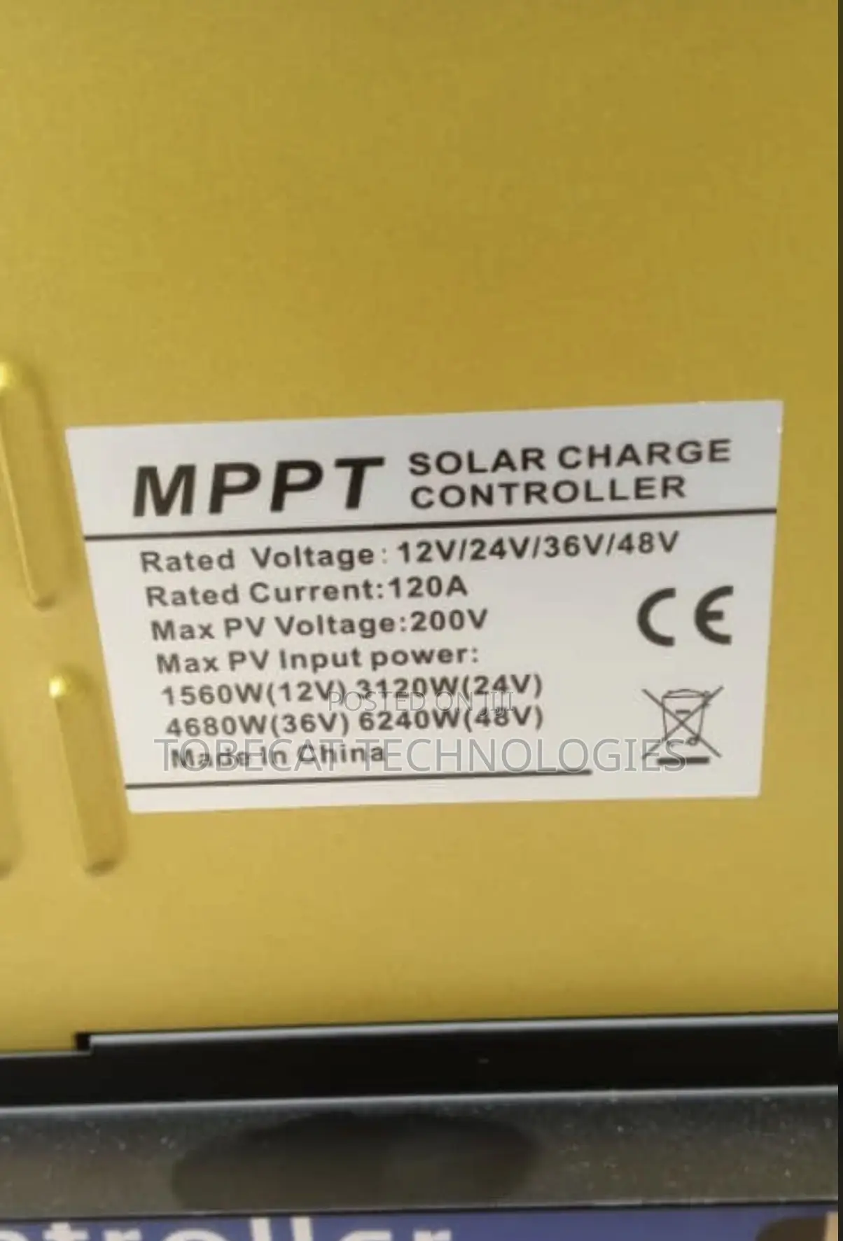 MPPT Solar Charge Controller 120A (12v/24v/36v/48v Auto)