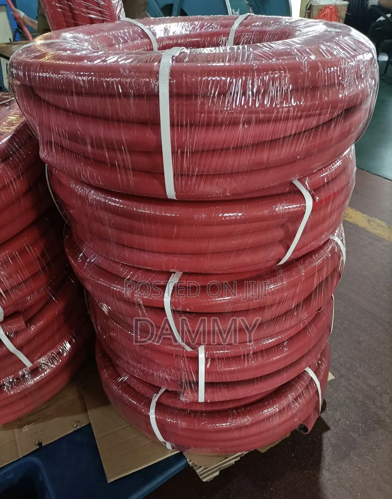 Heavy-Duty Red Industrial Rubber Hoses