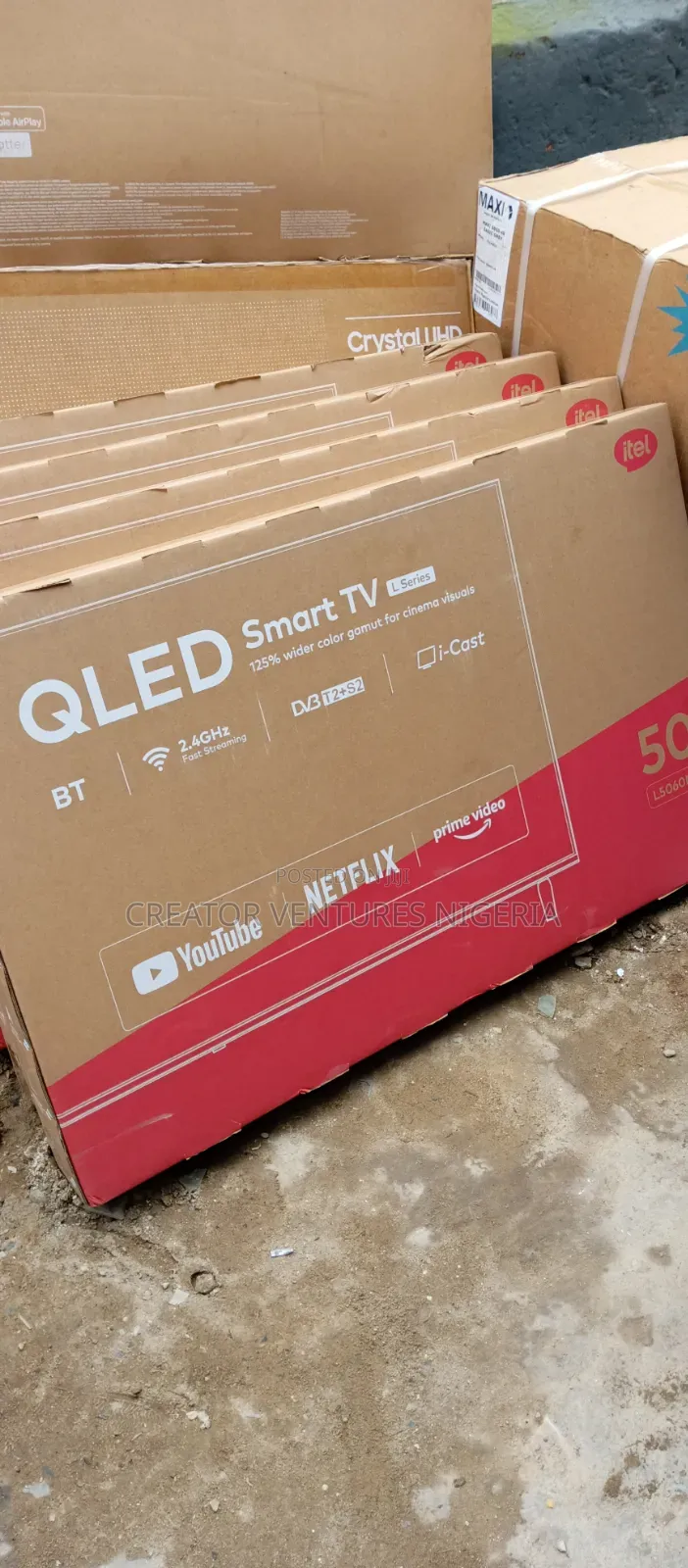 Itel 50" Qled Smart Android,full HDMI,netflix,iCast,youtube,tiny Frame