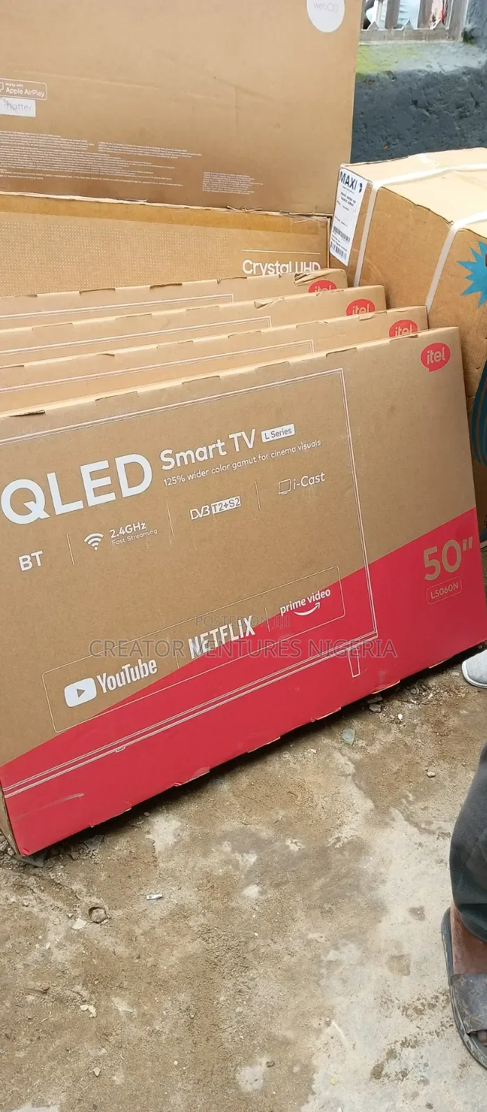 Itel 50" Qled Smart Android,full HDMI,netflix,iCast,youtube,tiny Frame