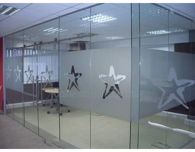 Office Frameless Glass Partition With Door