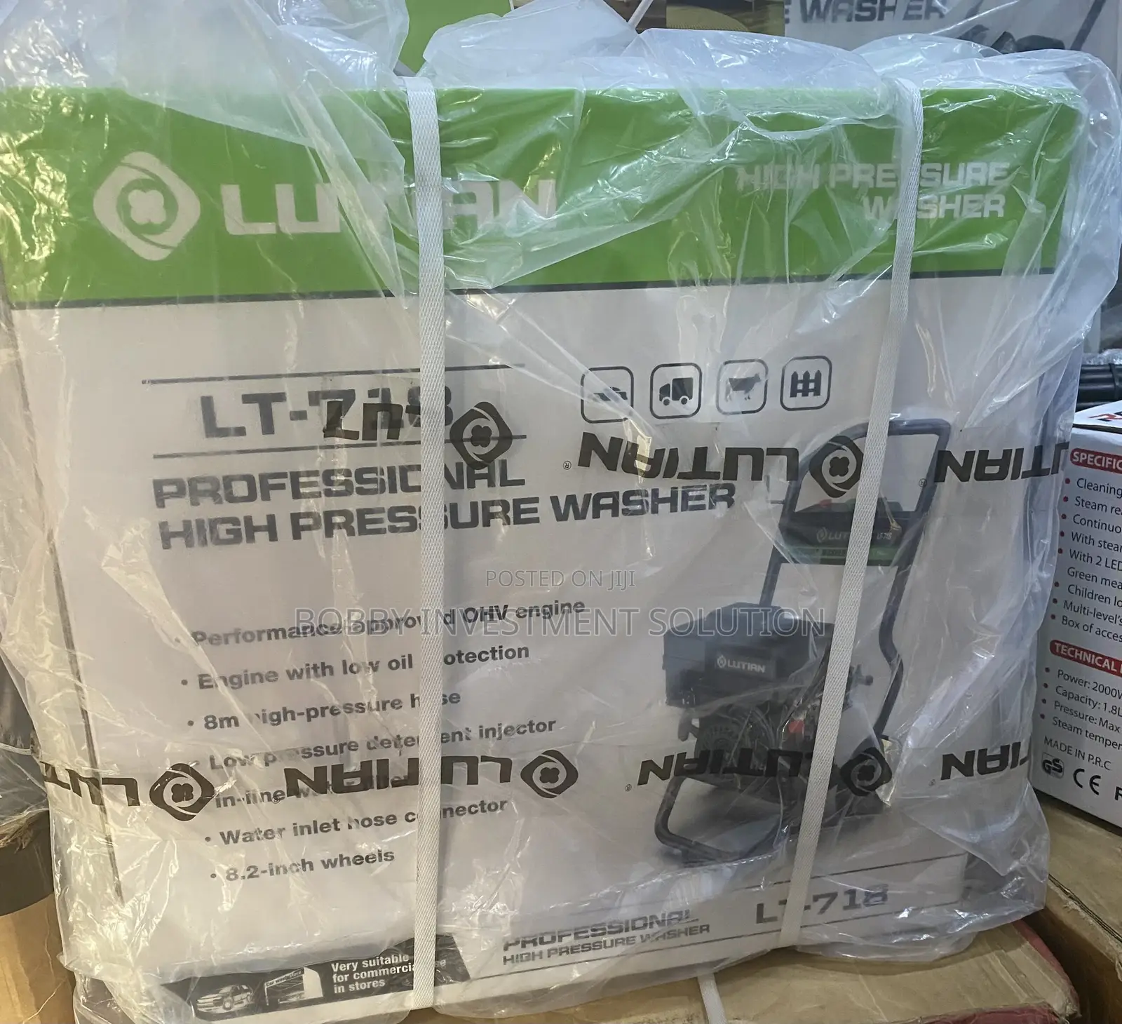 Lutian Super High Pressure Washer 7HP Gasoline Engine Wash Machine