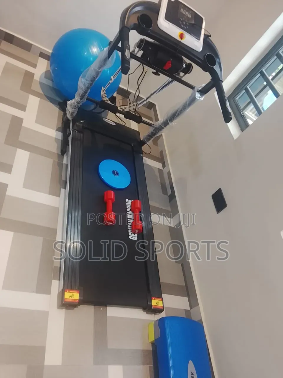2 HP Treadmill German Machine With Dumbbell and Massage