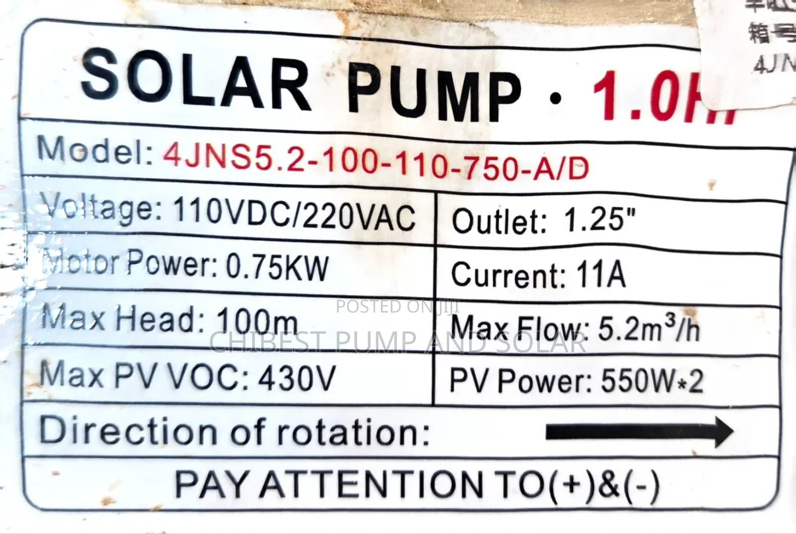 1.HP Rock Solar Pump