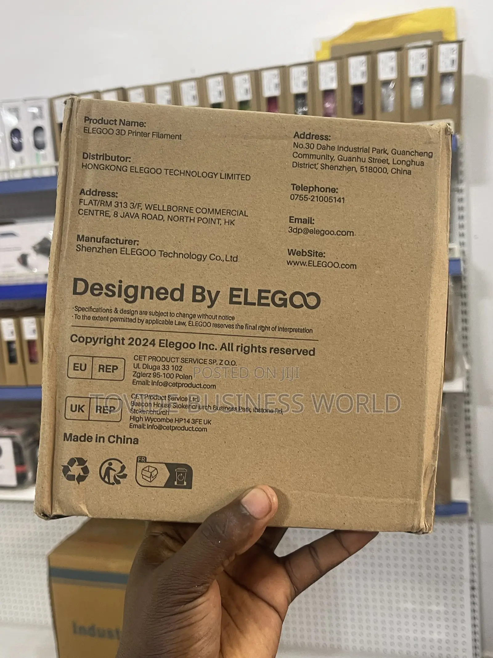 Elegoo Pla + White1.75mm 1kg Spool