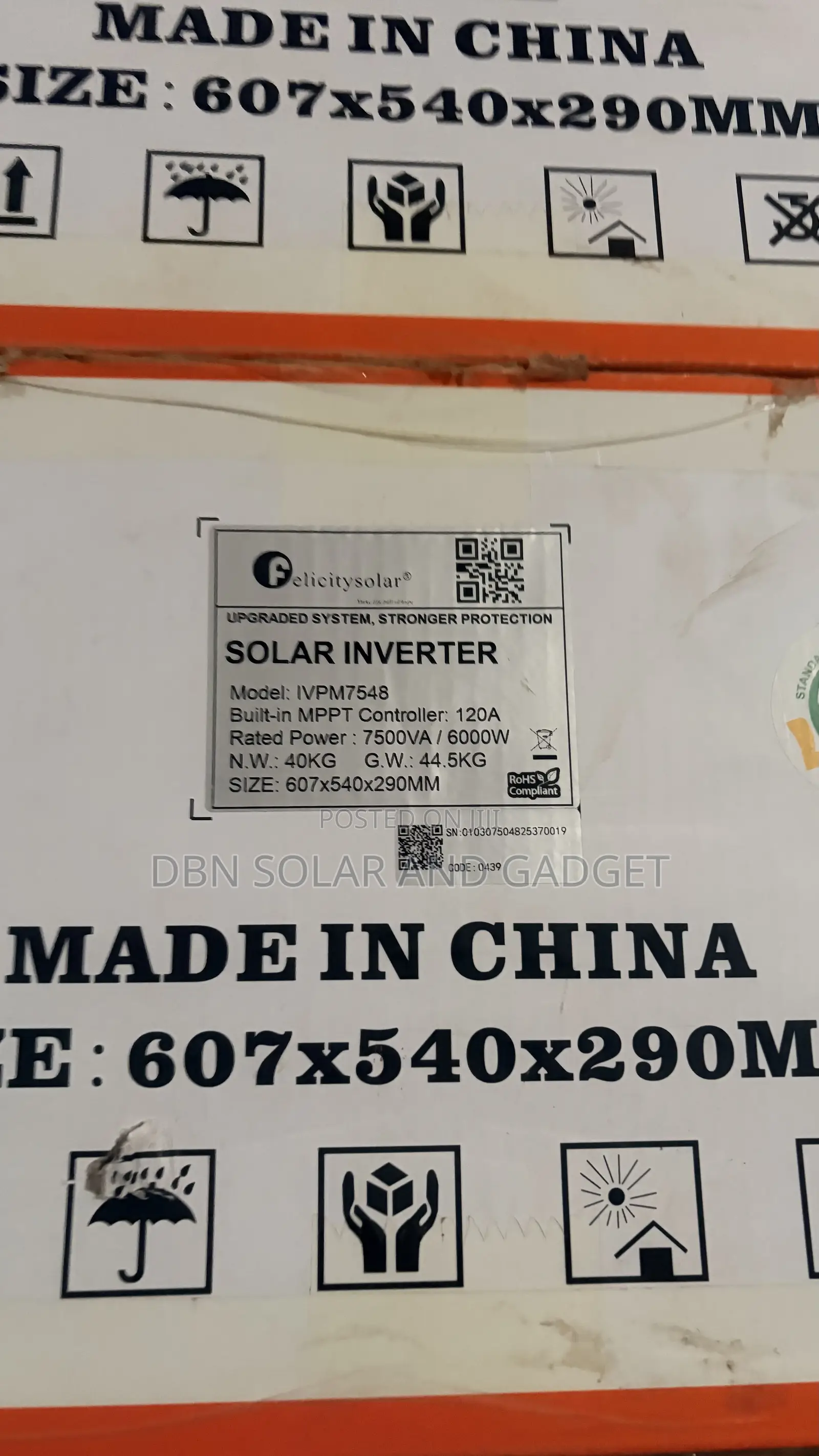 7.5kva 48v Felicity Solar Inverter Ivpm Hybrid 120a Charge Controller