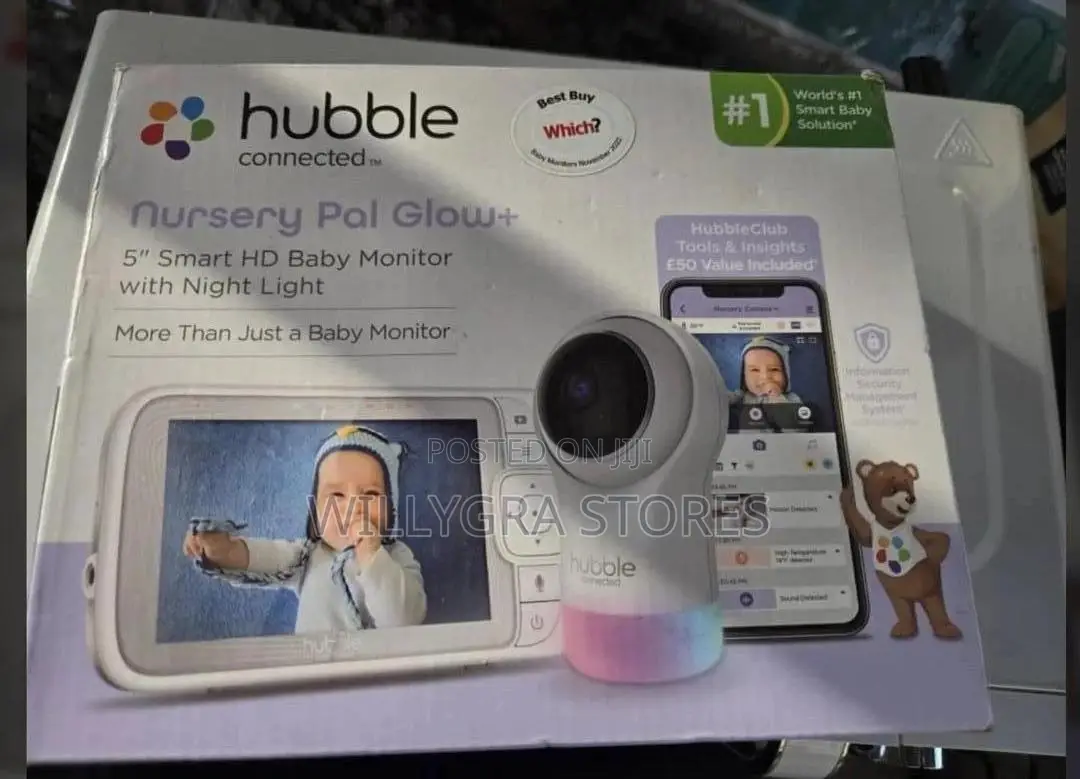 Hubble Nursery Pal Glow Plus 5” Smart HD Baby Monitor Night Light