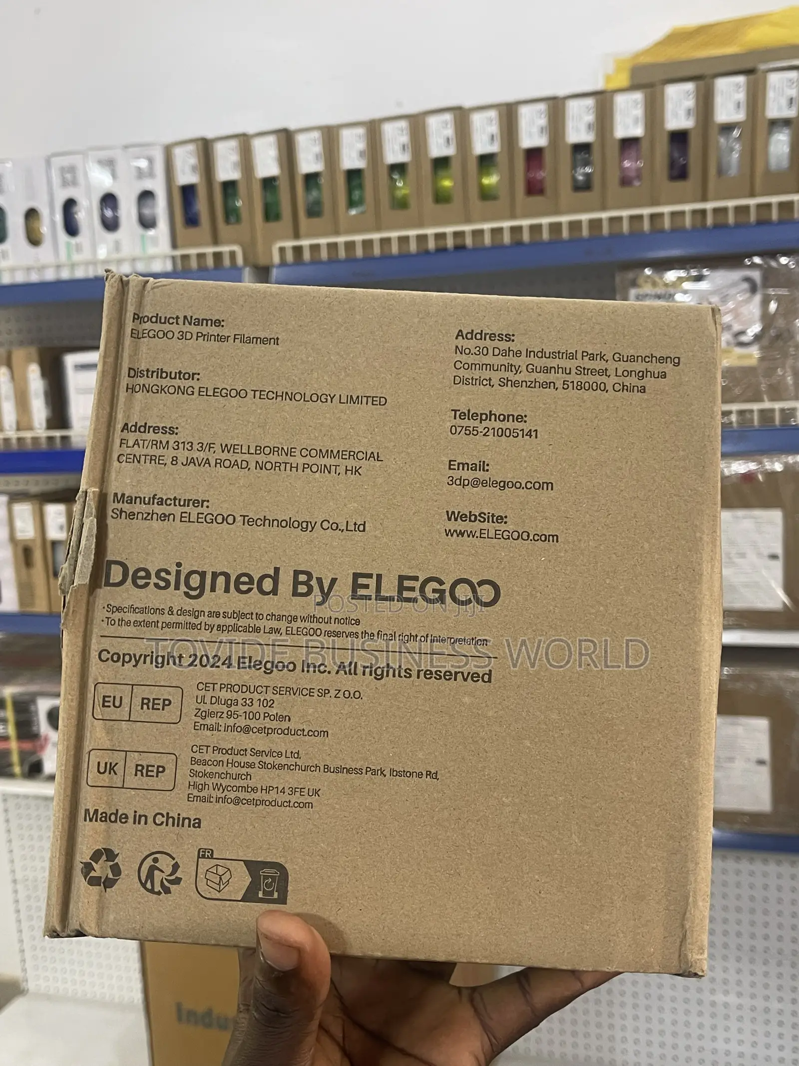 Elegoo Pla + Black 1.75mm 1kg