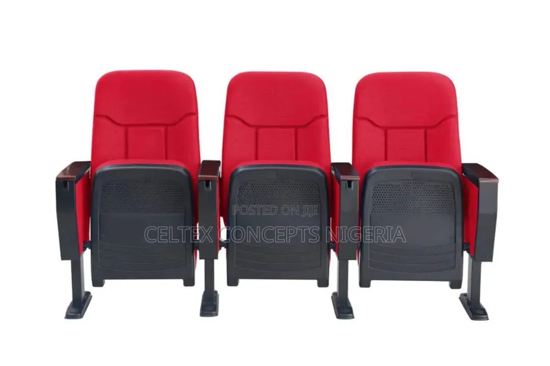 3 Seater Red Auditorium Chair