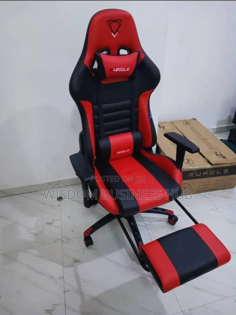 Footrest Gaming Chair With Headrest