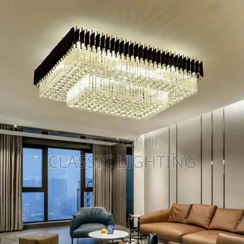Modern Led Crystal Ceiling Chandelier for Living Room Luxury Home Deco