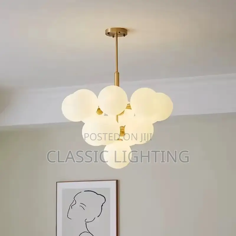 Modern Luxury Glass Chandelier LED Pendant Lights Living Room Bedroom