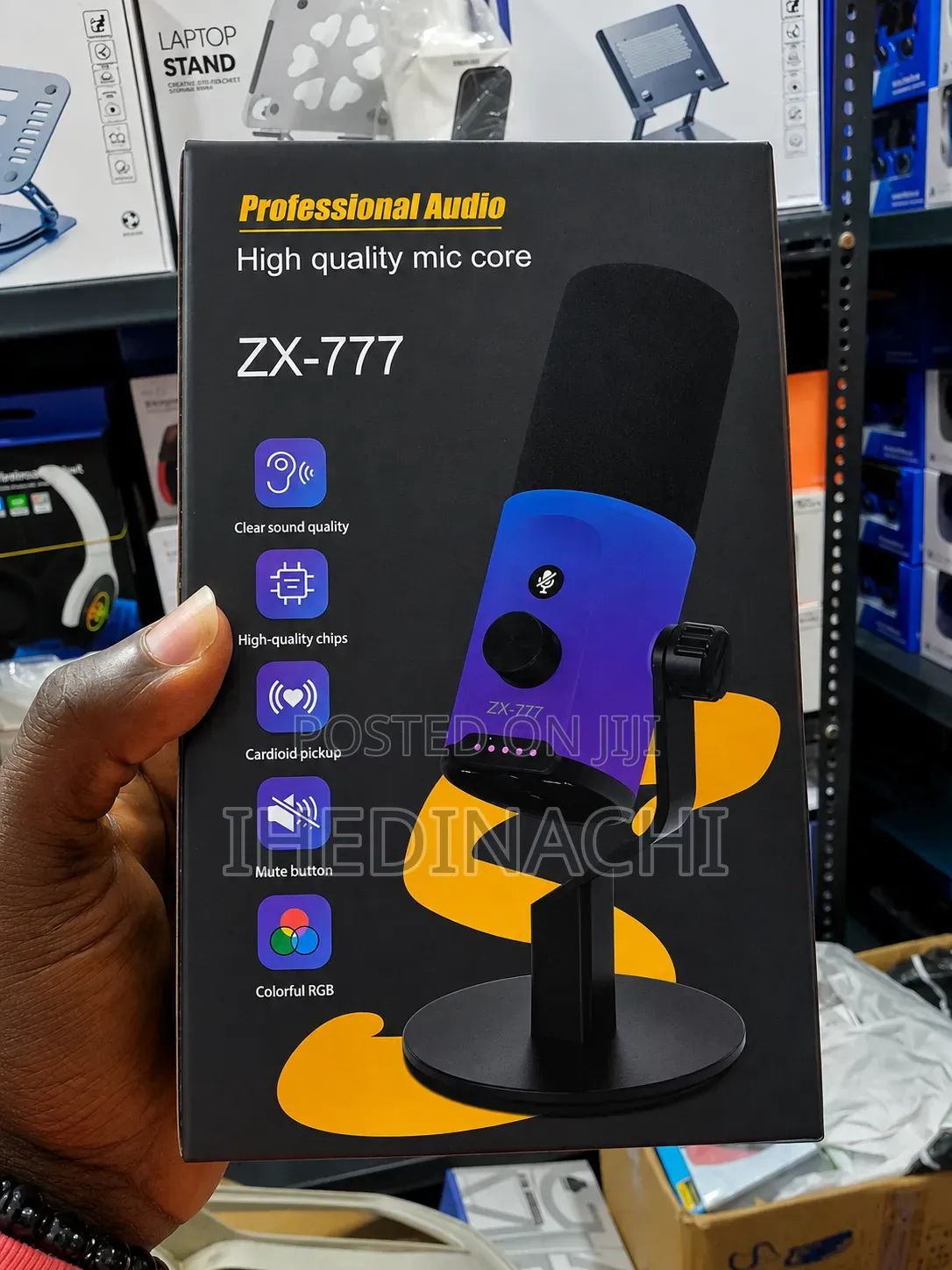  ZX-777 Professional RGB Condenser Microphone – High Quality Audio