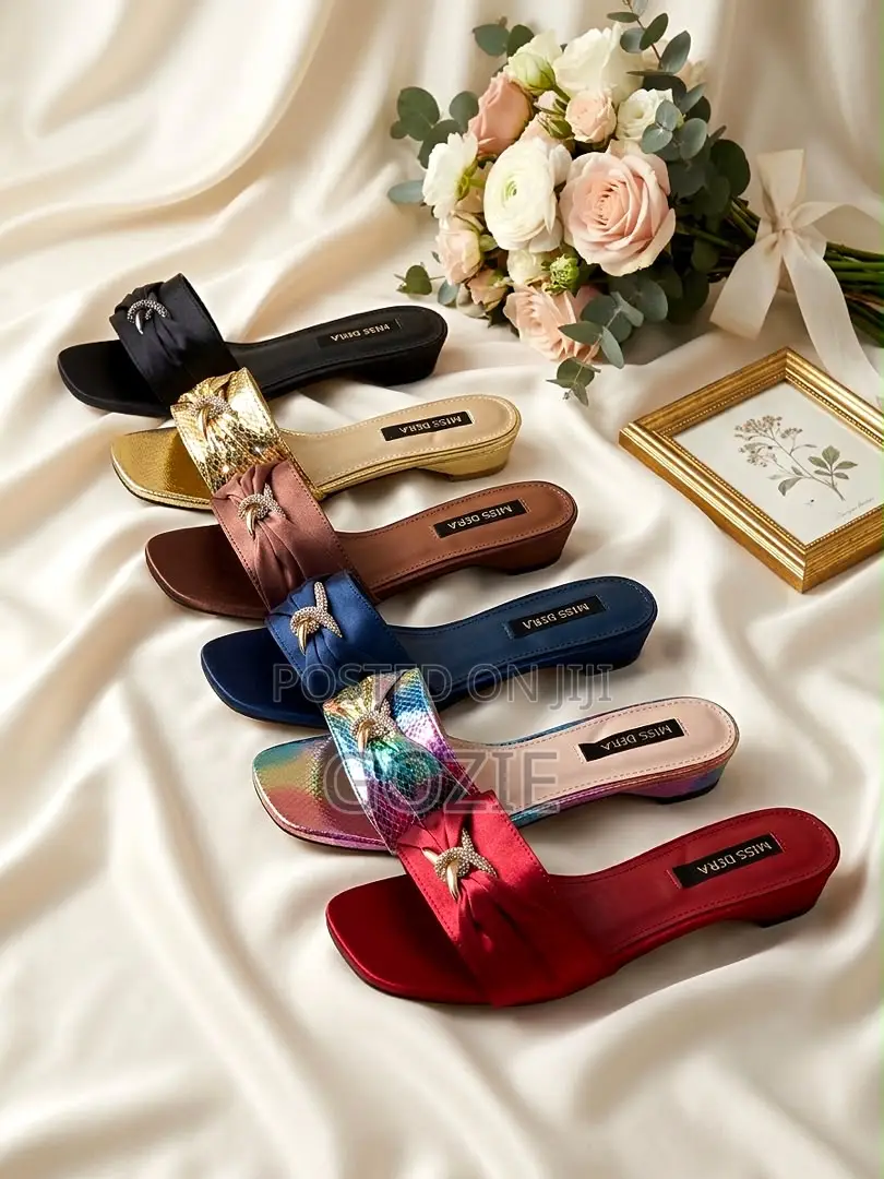 Lovely Low Heel Dressy Slippers