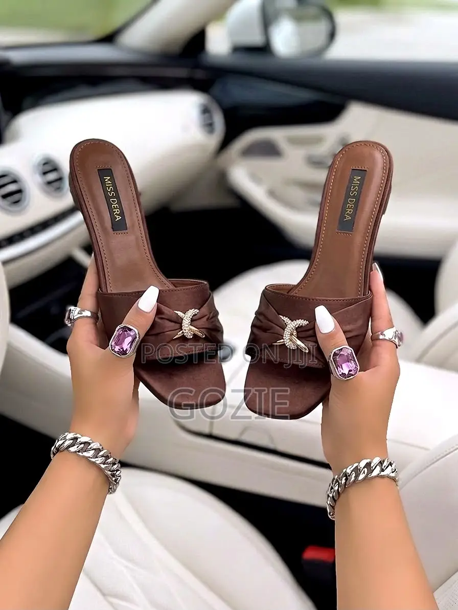 Lovely Low Heel Dressy Slippers
