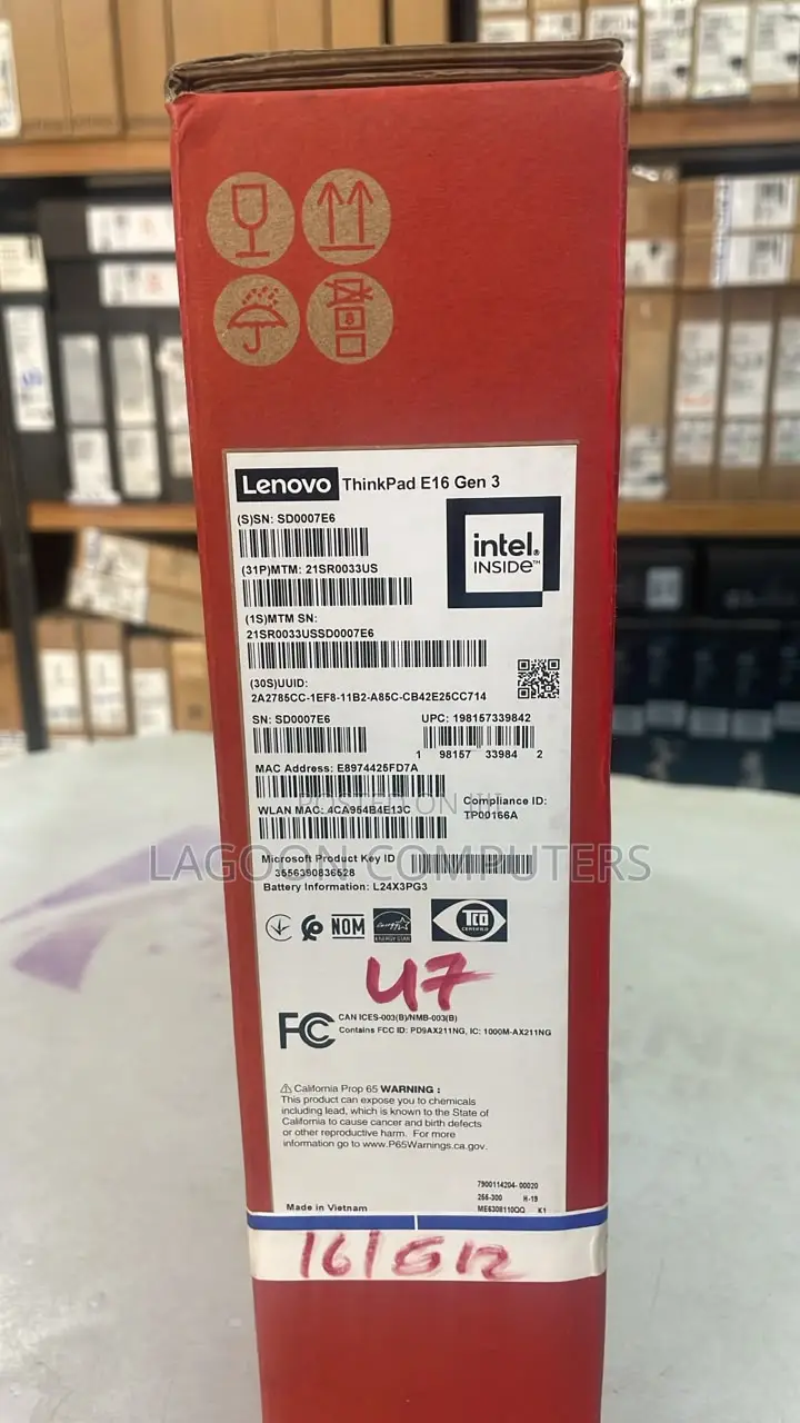 New Laptop Lenovo ThinkPad E16 Gen 3 16GB Intel Core Ultra 7 SSD 512GB