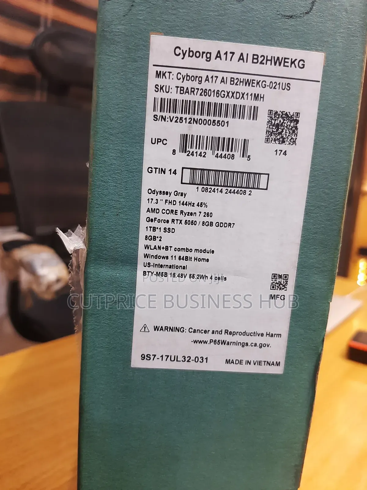 New Laptop MSI 16GB AMD Ryzen 7 SSD 1T