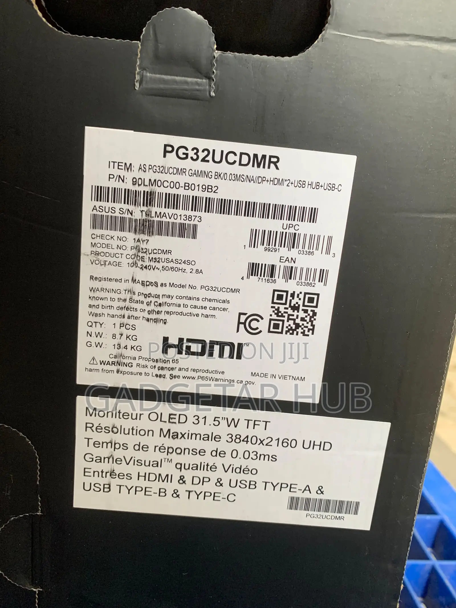 ASUS Rog Swift Oled Pg32ucdmr
