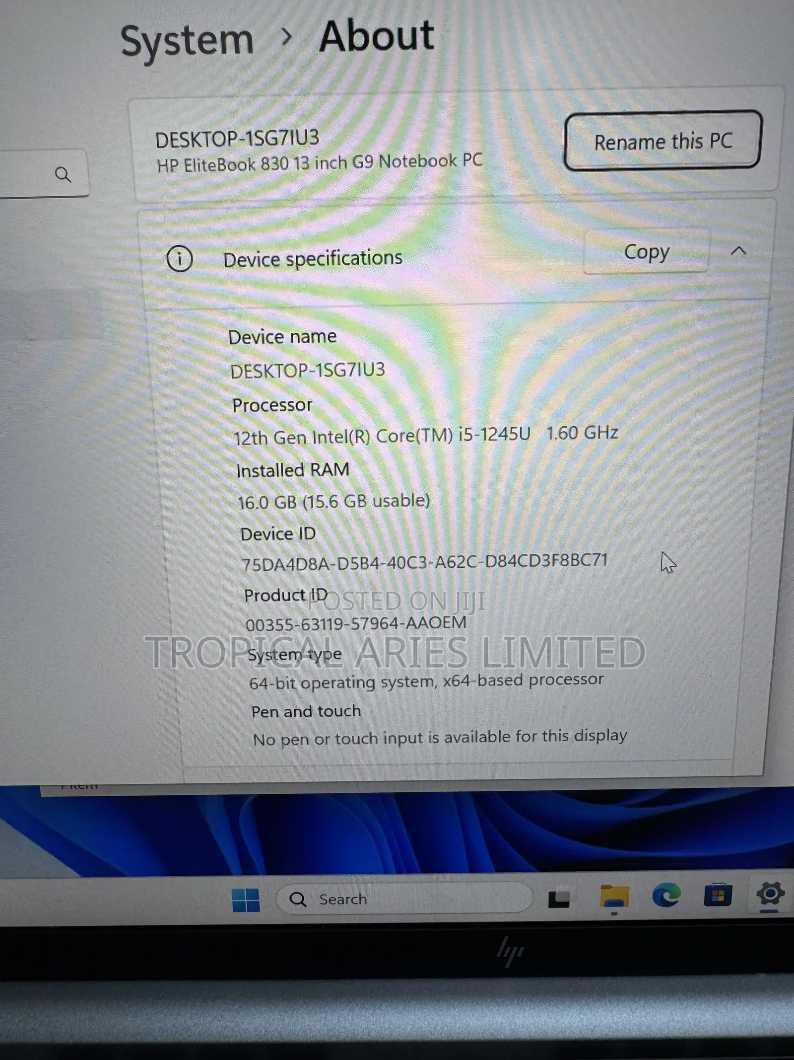Laptop HP EliteBook 830 G9 16GB Intel Core i5 SSD 512GB