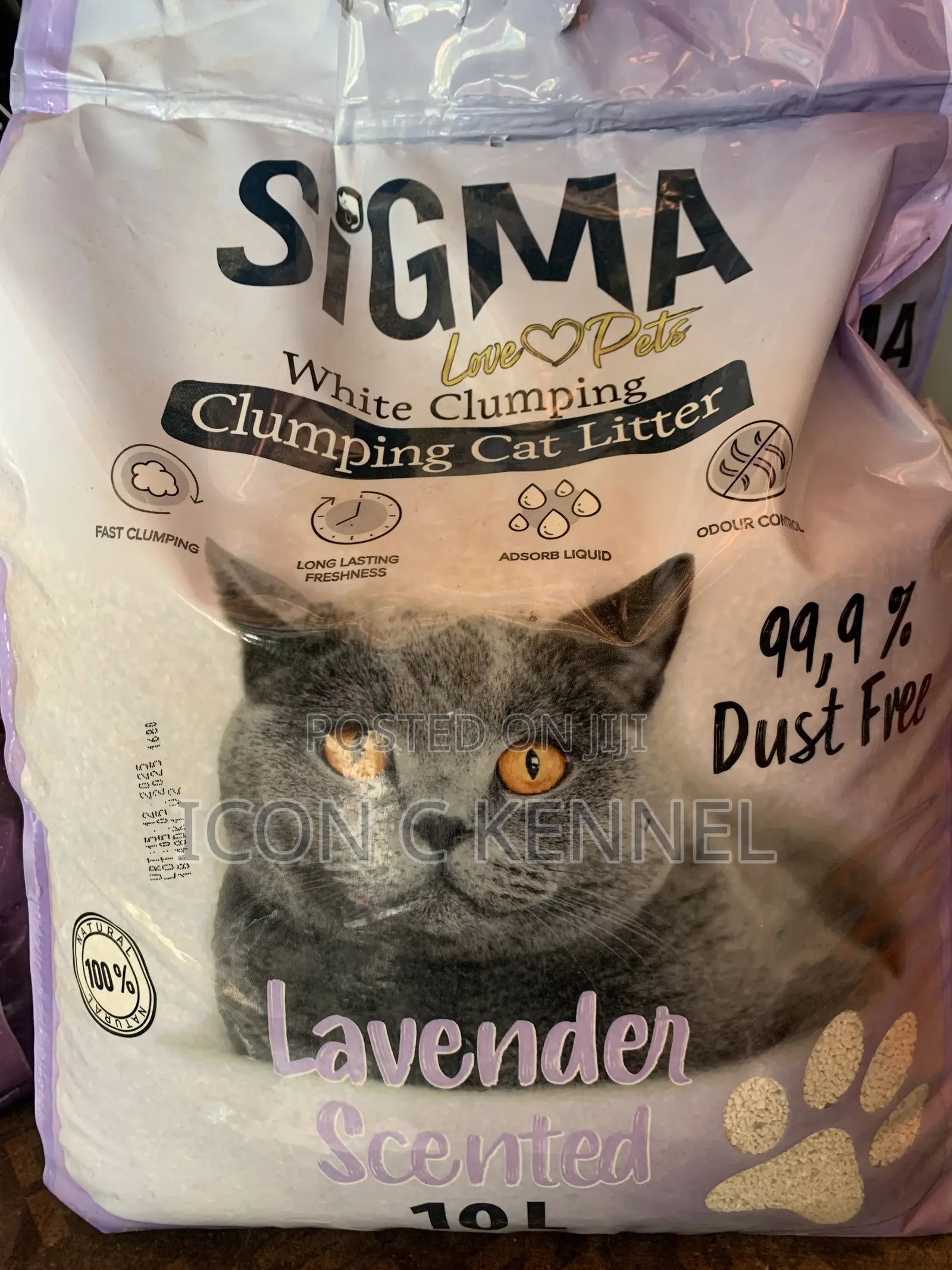 Sigma Cat Sand / Cat Litter 10L – Lavender Scented Clumping Sand