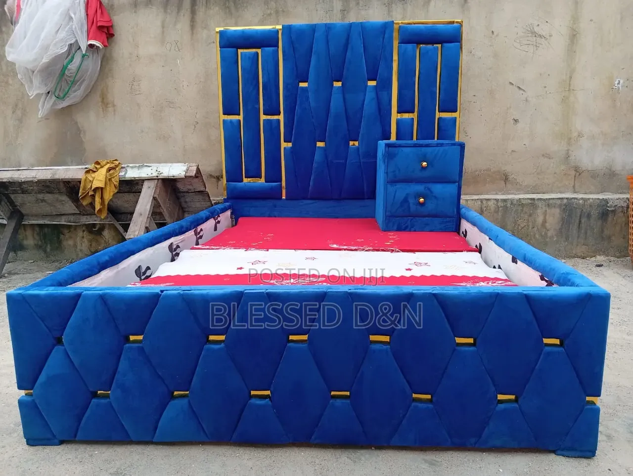 Awesome Amazing Blue Colour Bed Frame